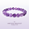 Natural amethyst crystal bracelet for calm clarity meditation and emotional balance