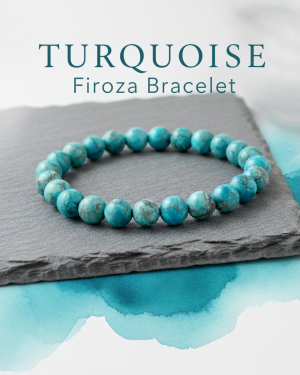 Natural turquoise stone bracelet for calm communication balance and protection